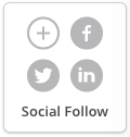 Button that allows subscribers to follow you on other social media platforms